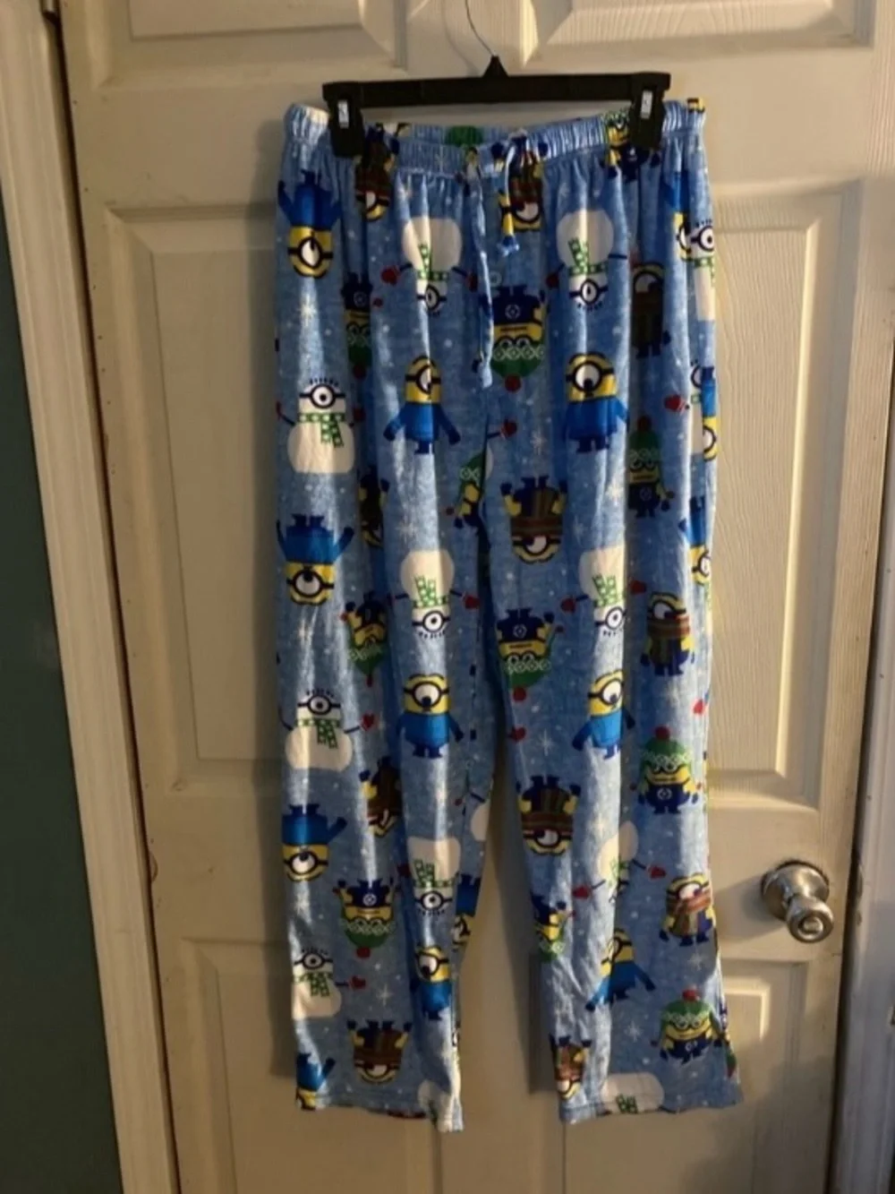 Minions Pajama Pants Blue Sleepwear Bottoms Women's Size L